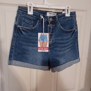 Wax Jean Women's Classic Blue Jean Shorts Size L
